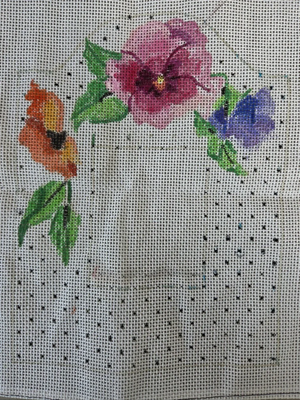 Needlepoint hand painted